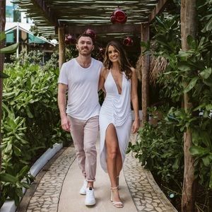 Mia Drape Slit Dress (Superdown x Revolve)